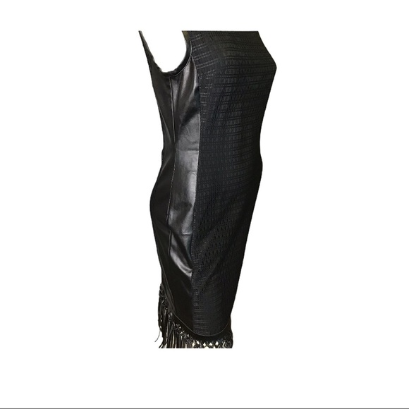 Eva Mendes Ravenna black fringe mesh dress 2 NWT - Picture 5 of 9